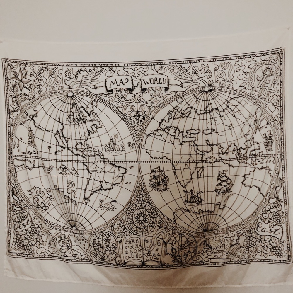 World of map tapestry